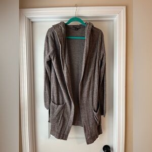 Barefoot Dreams Grey Hooded Cardigan